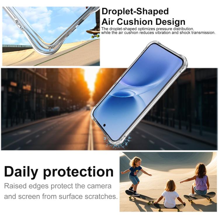 For vivo V70 FE 5G imak Shockproof Airbag TPU Phone Case - Transparent