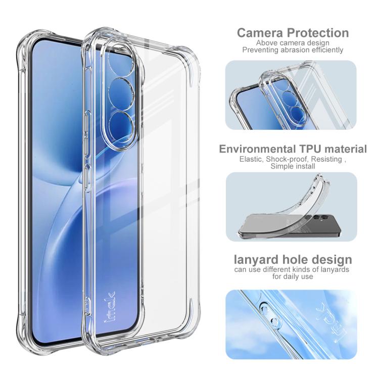 For vivo V70 FE 5G imak Shockproof Airbag TPU Phone Case - Transparent
