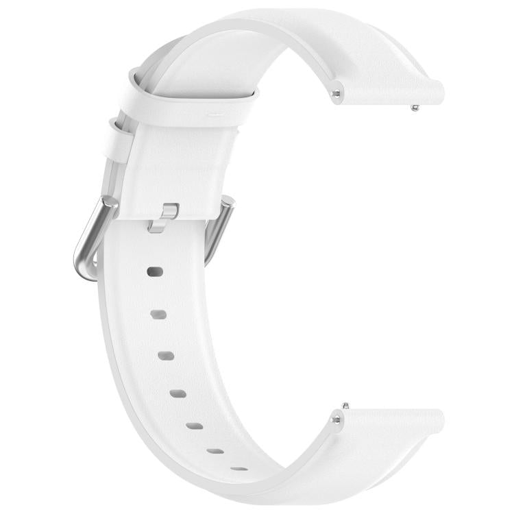 20mm Round Tail Genuine Leather Watch Band
