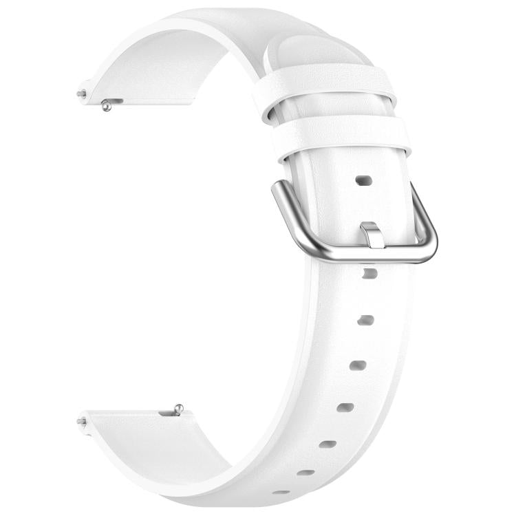 20mm Round Tail Genuine Leather Watch Band