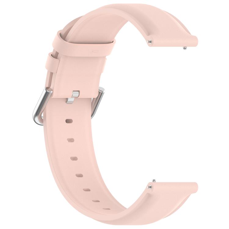 20mm Round Tail Genuine Leather Watch Band