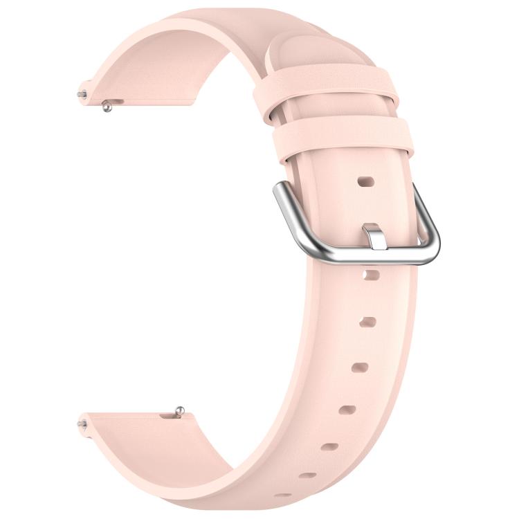 20mm Round Tail Genuine Leather Watch Band
