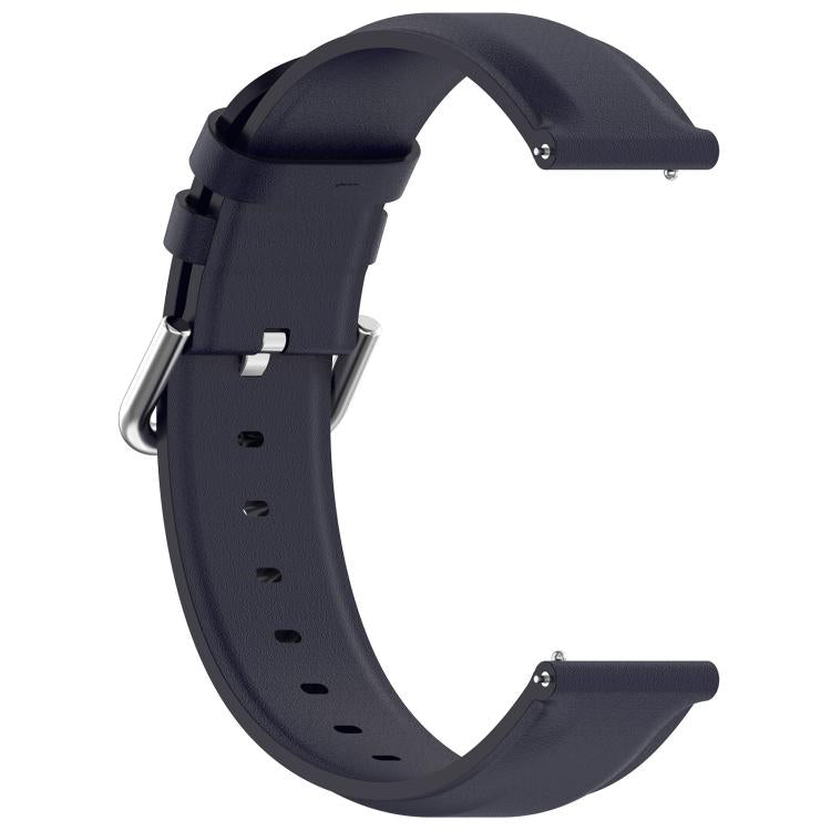 20mm Round Tail Genuine Leather Watch Band