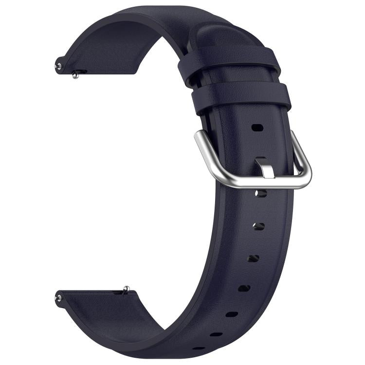 20mm Round Tail Genuine Leather Watch Band