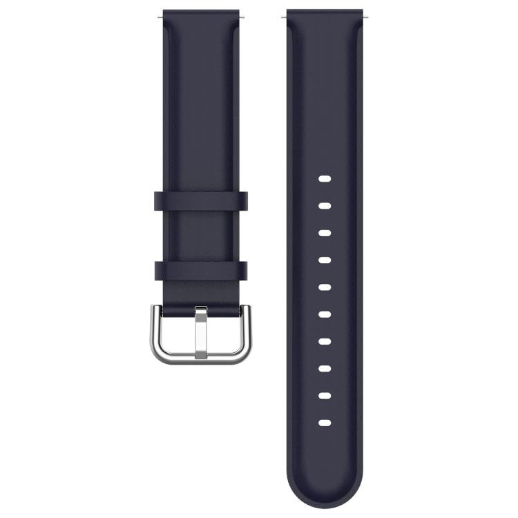 20mm Round Tail Genuine Leather Watch Band