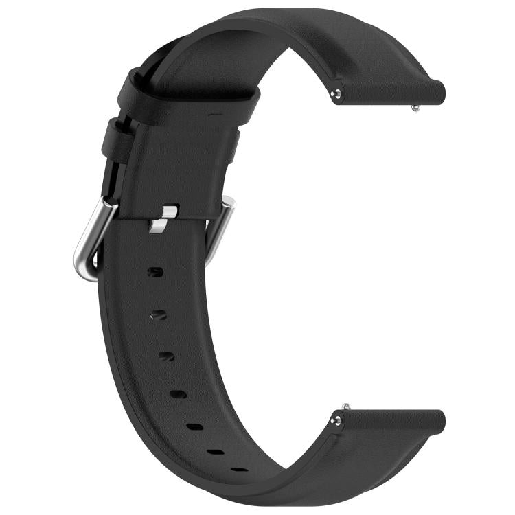 20mm Round Tail Genuine Leather Watch Band