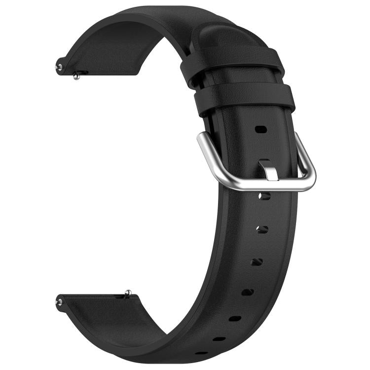 20mm Round Tail Genuine Leather Watch Band