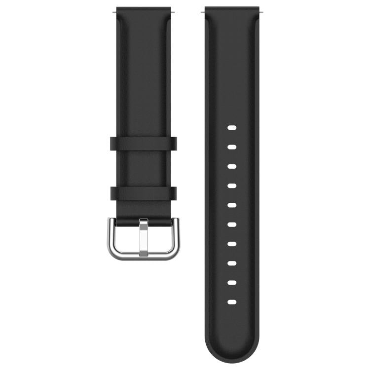20mm Round Tail Genuine Leather Watch Band