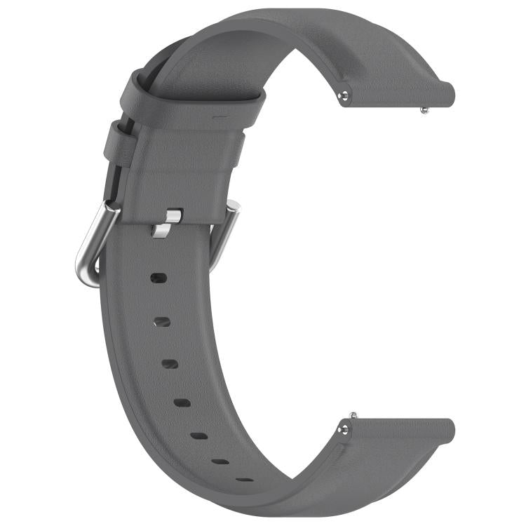 20mm Round Tail Genuine Leather Watch Band