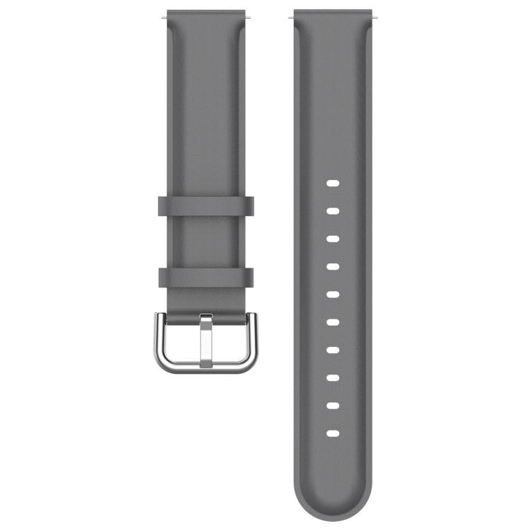 20mm Round Tail Genuine Leather Watch Band