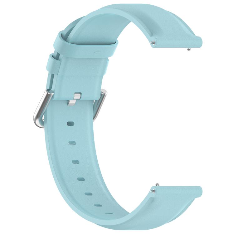20mm Round Tail Genuine Leather Watch Band
