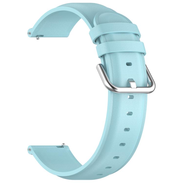 20mm Round Tail Genuine Leather Watch Band