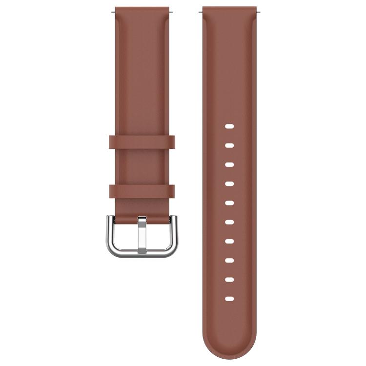 20mm Round Tail Genuine Leather Watch Band