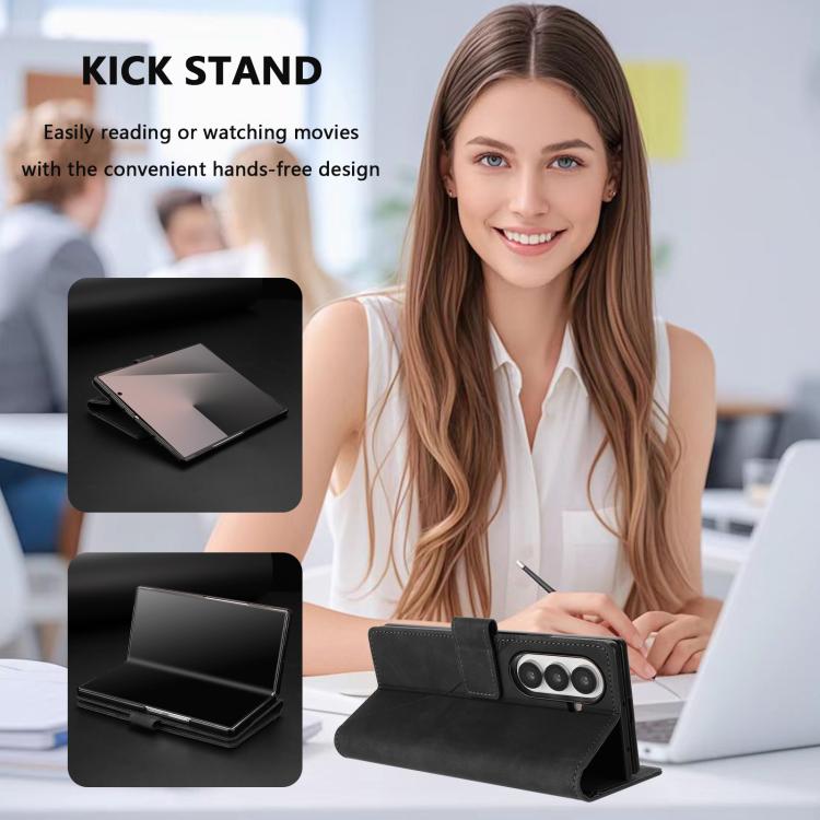 For Samsung Galaxy Z Fold7 5G 3D Embossed Flip Leather Phone Case