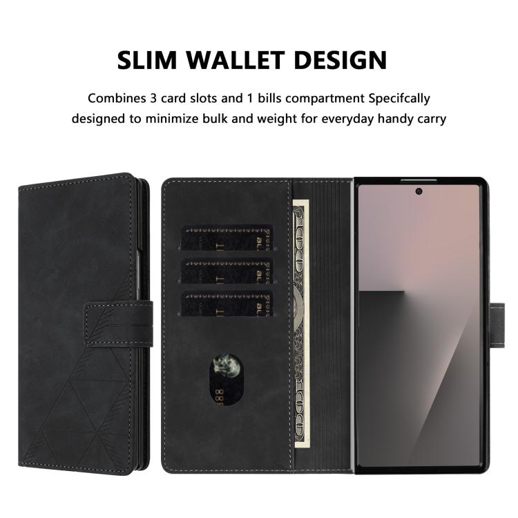 For Samsung Galaxy Z Fold7 5G 3D Embossed Flip Leather Phone Case