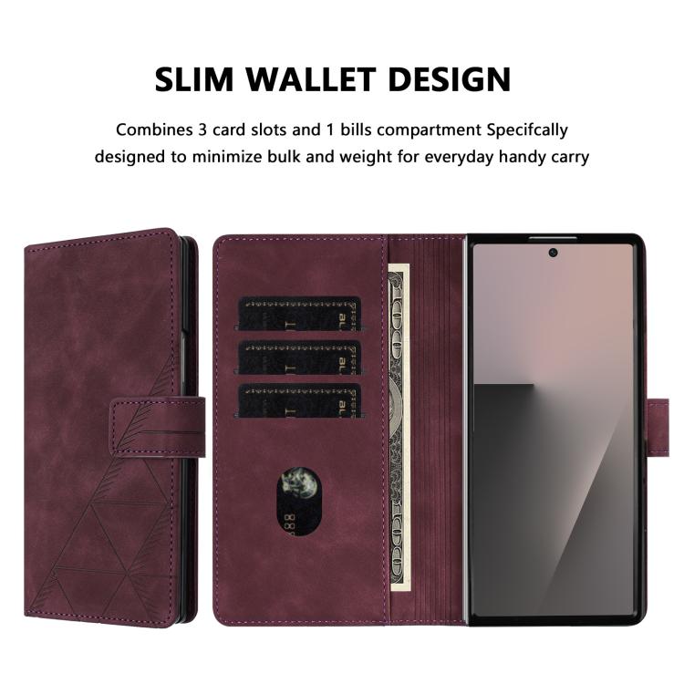For Samsung Galaxy Z Fold7 5G 3D Embossed Flip Leather Phone Case