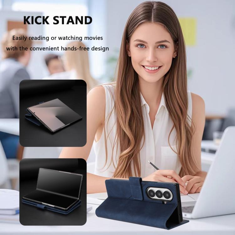 For Samsung Galaxy Z Fold7 5G 3D Embossed Flip Leather Phone Case
