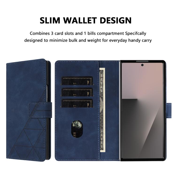 For Samsung Galaxy Z Fold7 5G 3D Embossed Flip Leather Phone Case