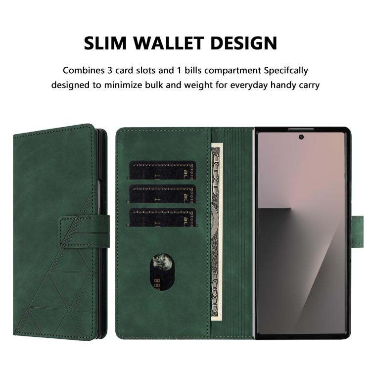 For Samsung Galaxy Z Fold7 5G 3D Embossed Flip Leather Phone Case