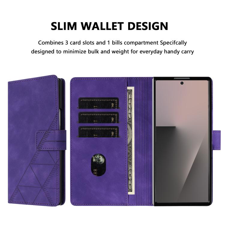 For Samsung Galaxy Z Fold7 5G 3D Embossed Flip Leather Phone Case