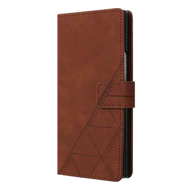 For Samsung Galaxy Z Fold7 5G 3D Embossed Flip Leather Phone Case