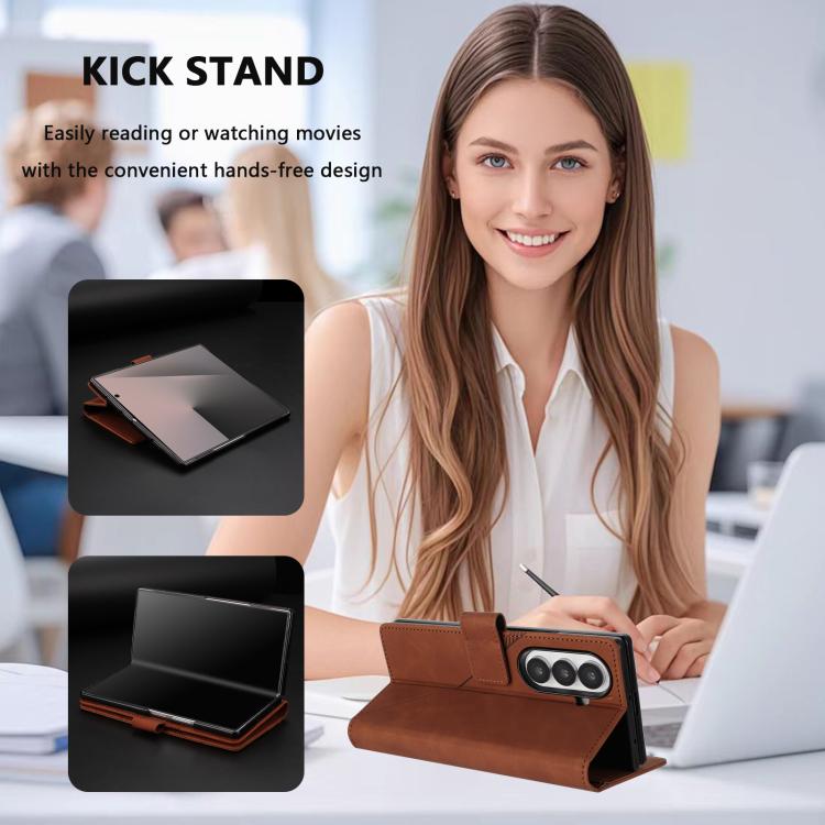 For Samsung Galaxy Z Fold7 5G 3D Embossed Flip Leather Phone Case
