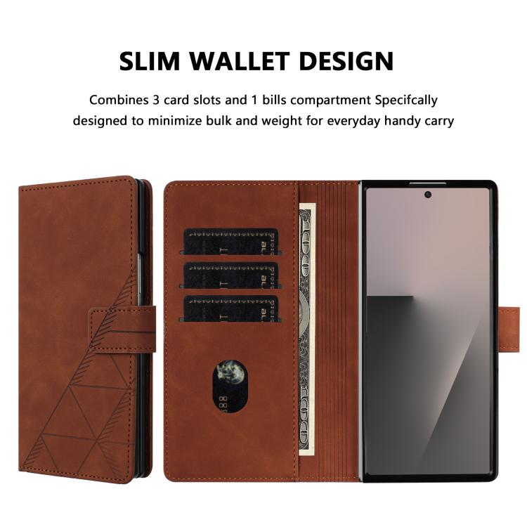 For Samsung Galaxy Z Fold7 5G 3D Embossed Flip Leather Phone Case