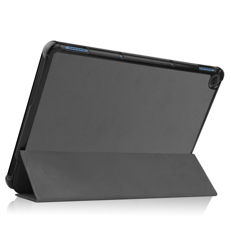 For Lenovo Duet Chromebook uster Texture Smart PU Leather Case with Sleep / Wake-up Function & 3-Fold Holder