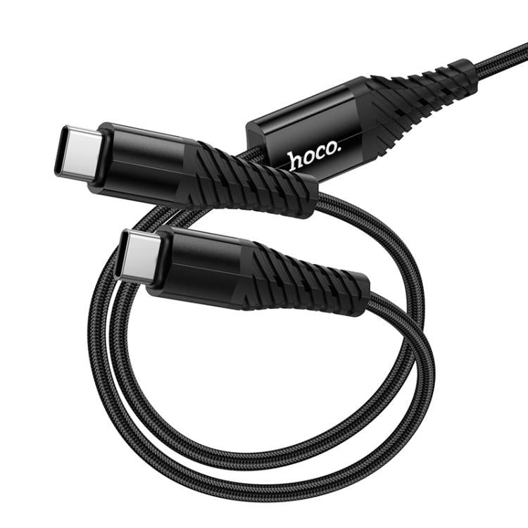 hoco X123 Victory Type-C to Type-C x 2 2 in 1 Charging Cable, Length: 1m - Black