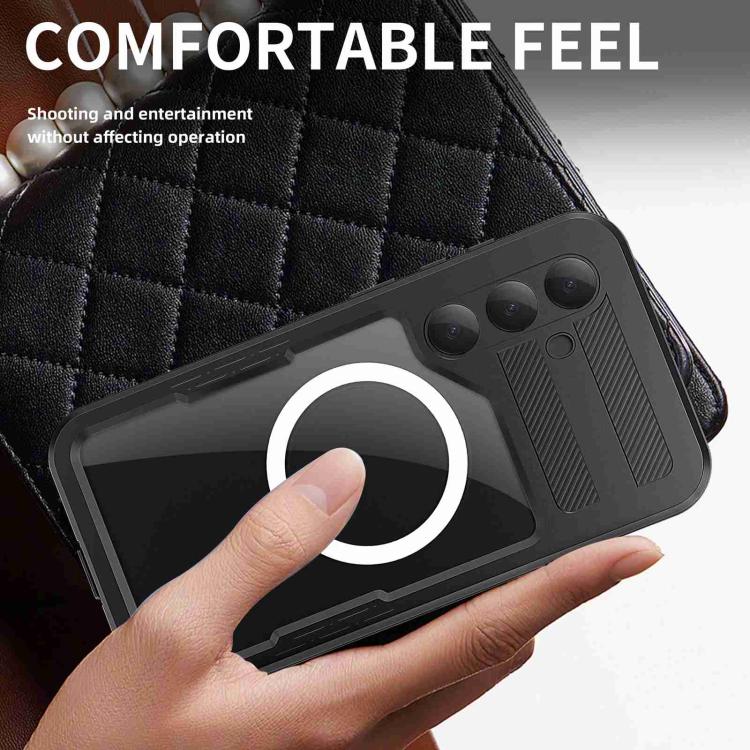 For Samsung Galaxy S25+ 5G RedPepper IP68 Waterproof Triple-proof MagSafe Phone Case - Black