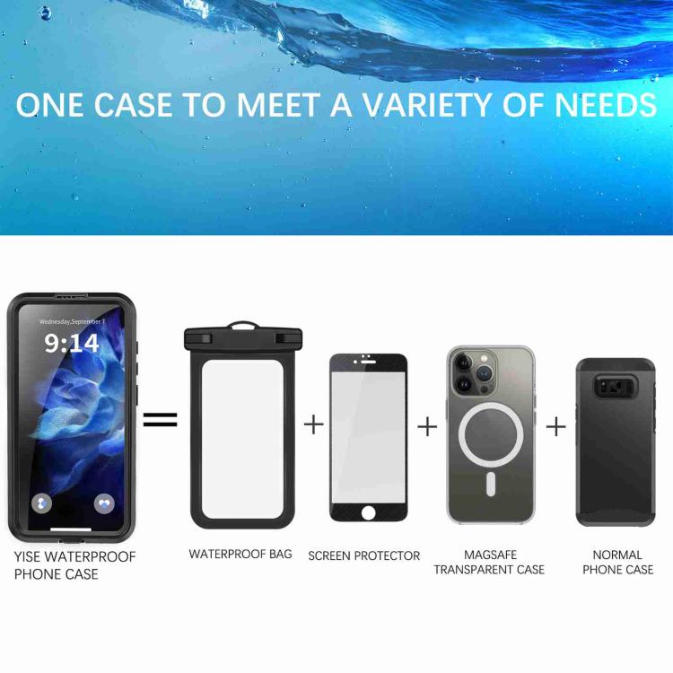 For Samsung Galaxy S25+ 5G RedPepper IP68 Waterproof Triple-proof MagSafe Phone Case - Black