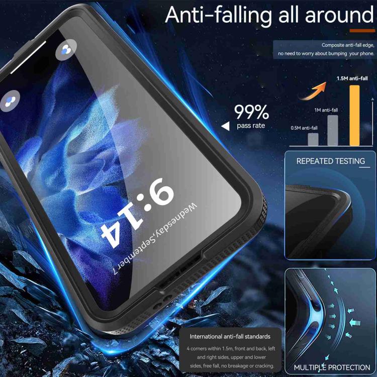 For Samsung Galaxy S25+ 5G RedPepper IP68 Waterproof Triple-proof MagSafe Phone Case - Black