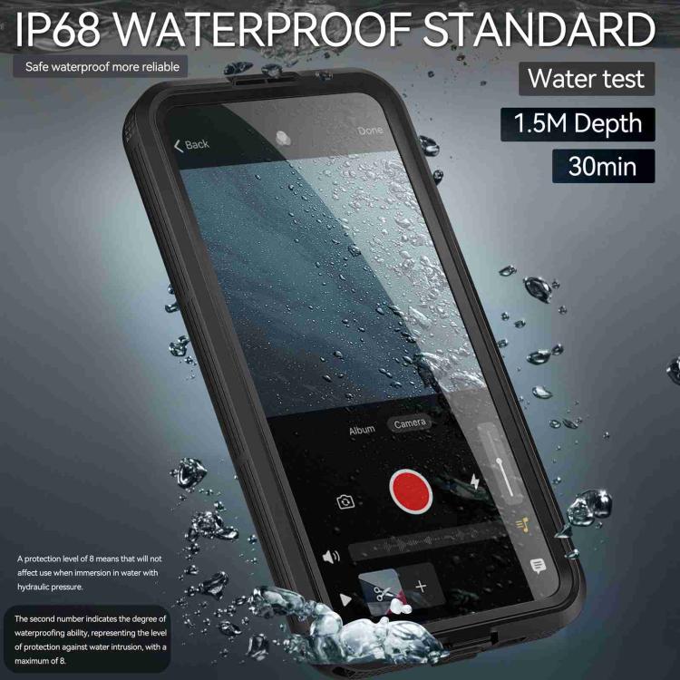 For Samsung Galaxy S25+ 5G RedPepper IP68 Waterproof Triple-proof MagSafe Phone Case - Black