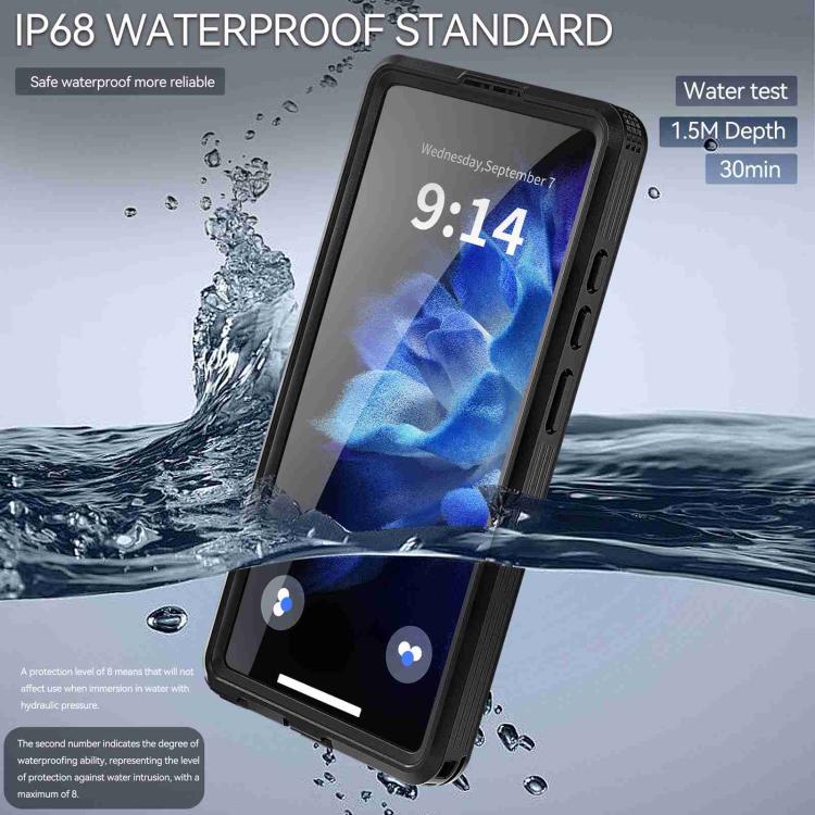 For Samsung Galaxy S25 Ultra 5G RedPepper IP68 Waterproof Triple-proof MagSafe Phone Case - Black
