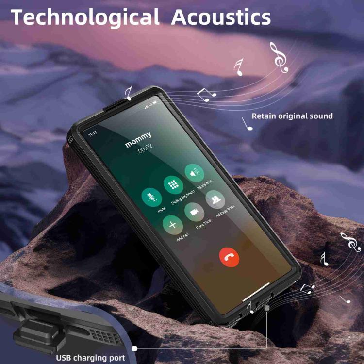 For Samsung Galaxy S25 Ultra 5G RedPepper IP68 Waterproof Triple-proof MagSafe Phone Case - Black
