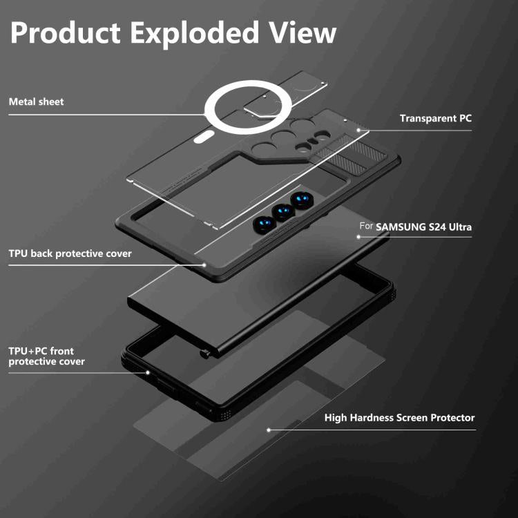 For Samsung Galaxy S24 Ultra 5G RedPepper IP68 Waterproof Triple-proof MagSafe Phone Case