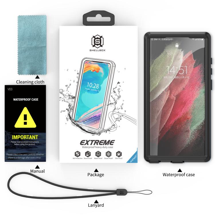 For Samsung Galaxy S23 Ultra 5G RedPepper IP68 Waterproof Triple-proof Phone Case