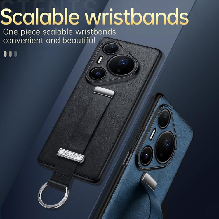 For Huawei Pura 80 5G SULADA PC Hybrid Leather Texture Skin Feel Shockproof Phone Case