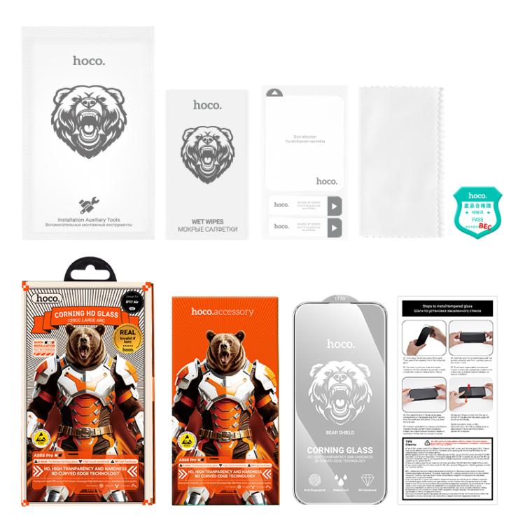 For iPhone Air hoco A888 Pro Bear Shield Series Corning Full Screen HD Tempered Glass Film