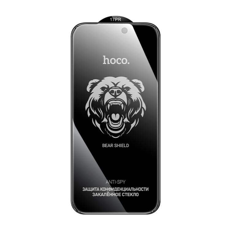 For iPhone 17 Pro hoco A888 Plus Bear Shield Series Full Screen Anti-spy Tempered Glass Film