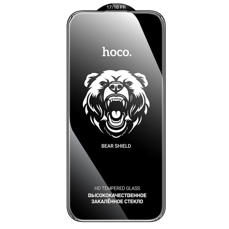 For iPhone 17 / 16 Pro hoco A888 Bear Shield Series Full Screen HD Tempered Glass Film