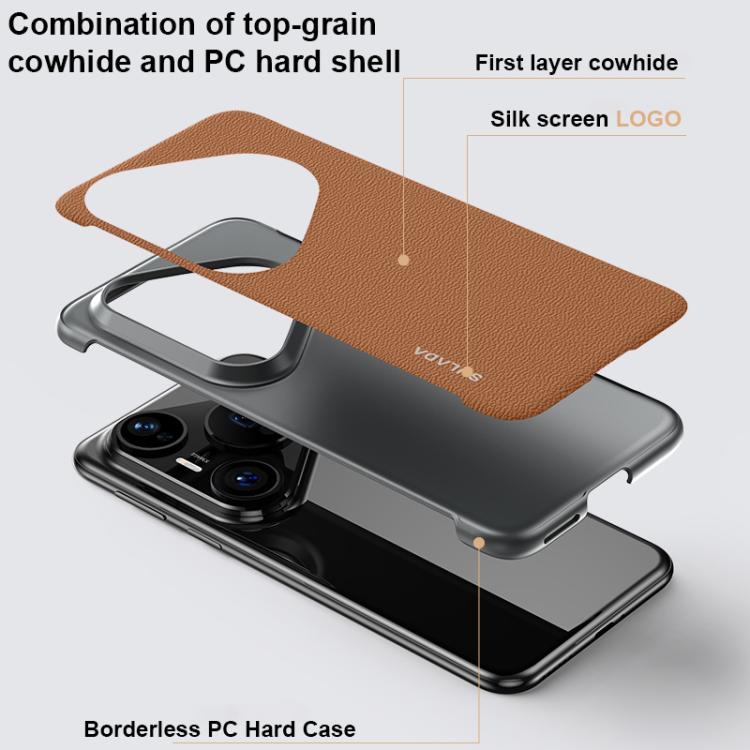 For Huawei Pura 80 Pro / Pura 80 Pro+ 5G SULADA Frameless Top Layer Cowhide Leather PC Phone Case