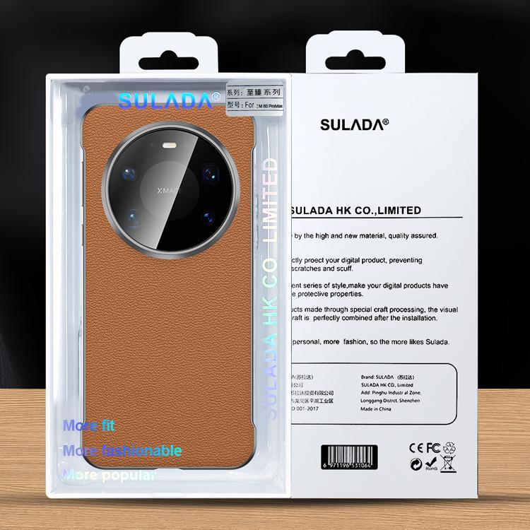For Huawei Mate 80 / Mate 80 Pro SULADA Frameless Top Layer Cowhide Leather PC Phone Case