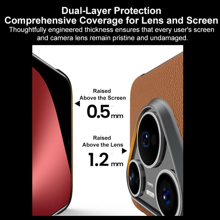 For Huawei Pura 90 Pro Max 5G SULADA Frameless Top Layer Cowhide Leather PC Phone Case