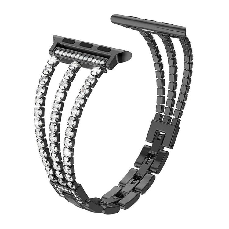 For Apple Watch 38 / 40 / 41 / S10 42mm xDfind Three Diamond Metal Watch Band