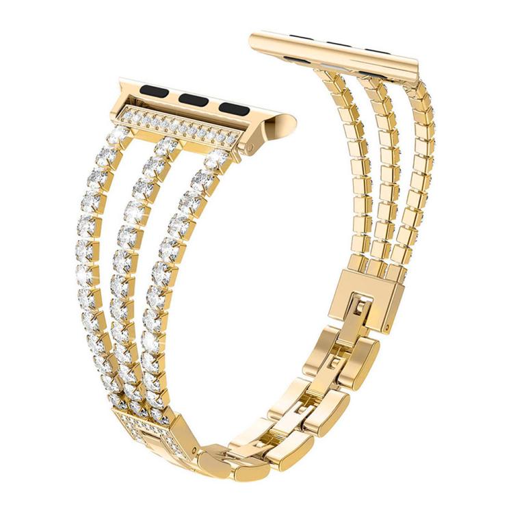 For Apple Watch 38 / 40 / 41 / S10 42mm xDfind Three Diamond Metal Watch Band
