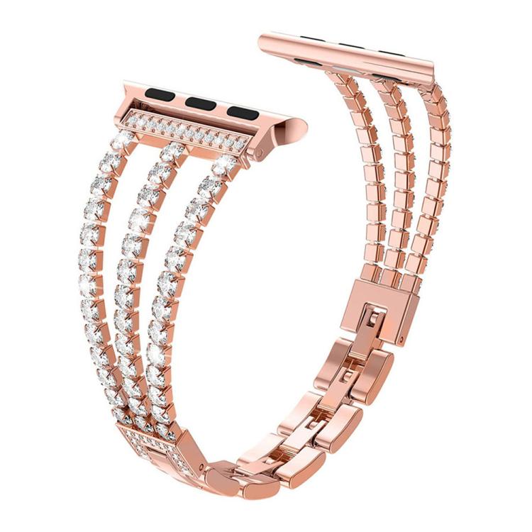 For Apple Watch 38 / 40 / 41 / S10 42mm xDfind Three Diamond Metal Watch Band