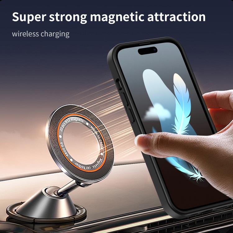 For iPhone 14 Pro Fanying Series PC Hybrid TPU Translucent Frosted MagSafe Phone Case