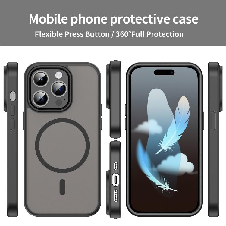 For iPhone 14 Pro Fanying Series PC Hybrid TPU Translucent Frosted MagSafe Phone Case