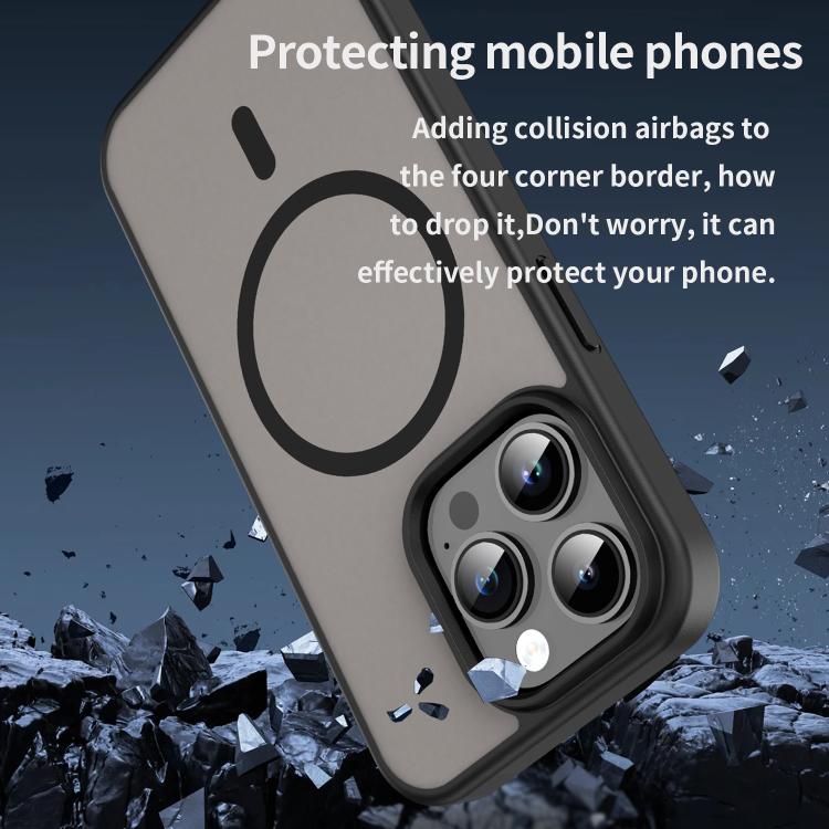 For iPhone 14 Pro Fanying Series PC Hybrid TPU Translucent Frosted MagSafe Phone Case